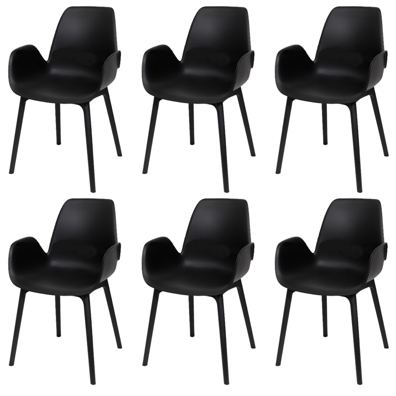 Plastic Dining Armchair Glam Style Dining Room Chair for Home