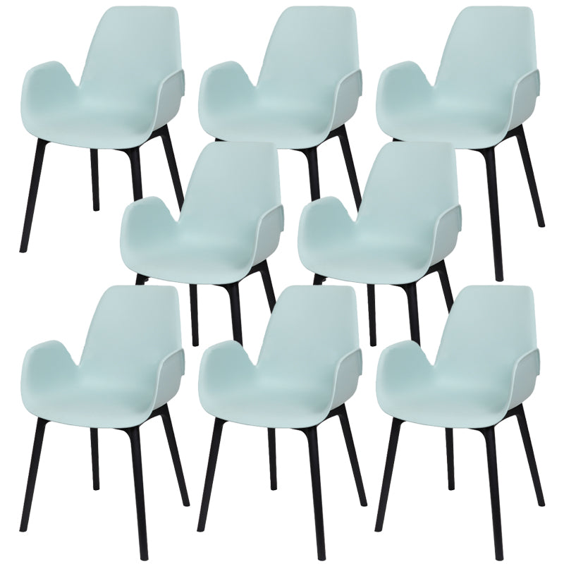 Plastic Dining Armchair Glam Style Dining Room Chair for Home
