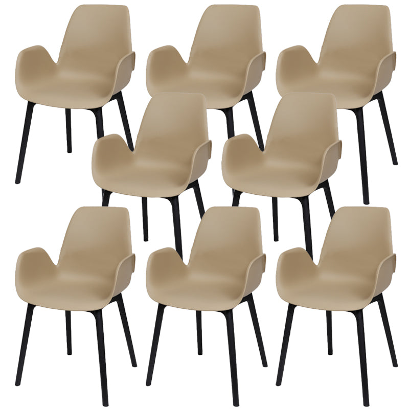 Plastic Dining Armchair Glam Style Dining Room Chair for Home