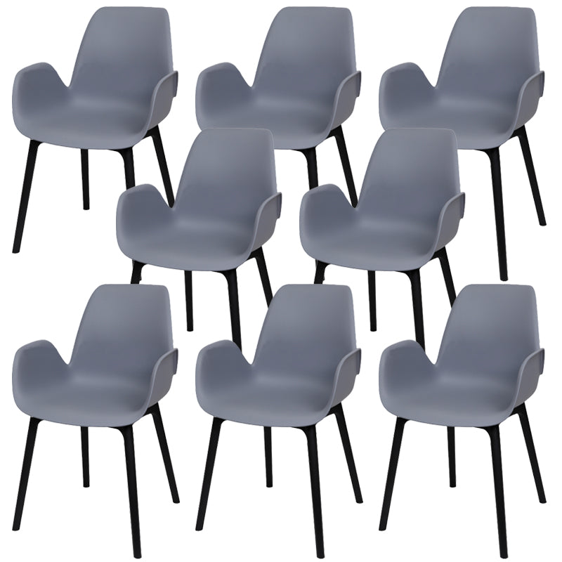 Plastic Dining Armchair Glam Style Dining Room Chair for Home