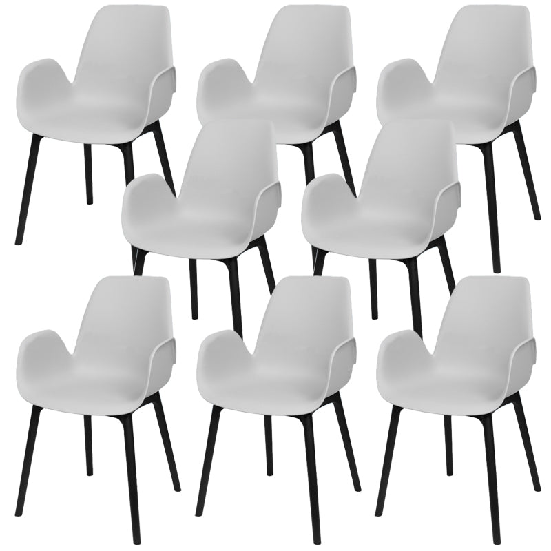 Plastic Dining Armchair Glam Style Dining Room Chair for Home