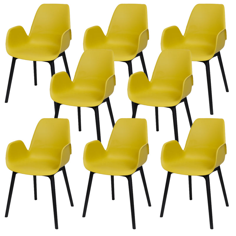 Plastic Dining Armchair Glam Style Dining Room Chair for Home
