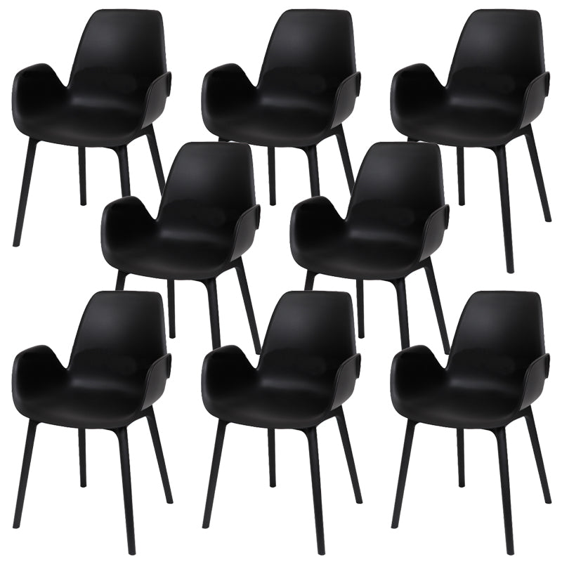 Plastic Dining Armchair Glam Style Dining Room Chair for Home