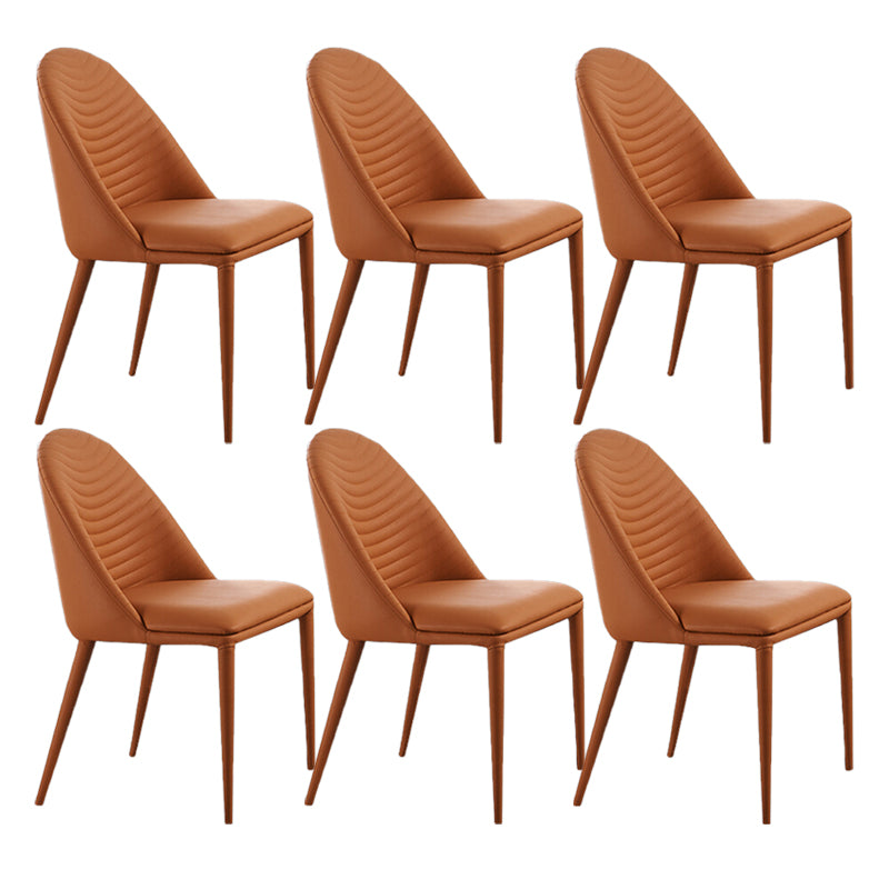 Faux Leather Dining Chair Parsons Upholstered Chair for Dining Room