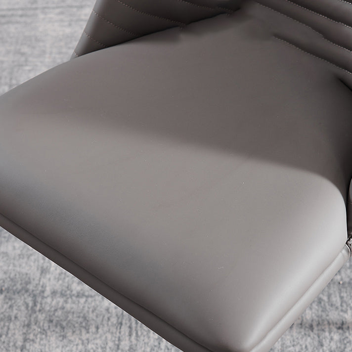 Faux Leather Dining Chair Parsons Upholstered Chair for Dining Room