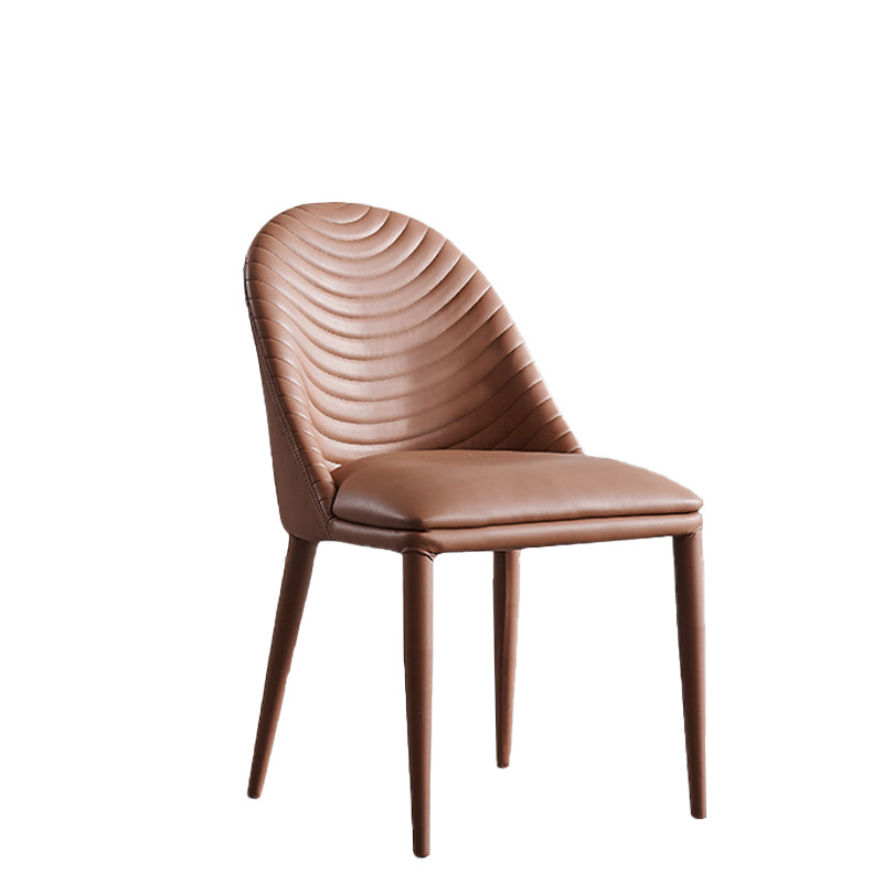 Faux Leather Dining Chair Parsons Upholstered Chair for Dining Room