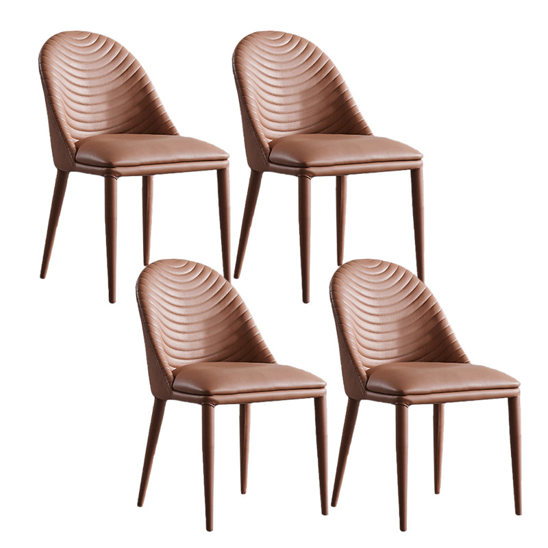 Faux Leather Dining Chair Parsons Upholstered Chair for Dining Room