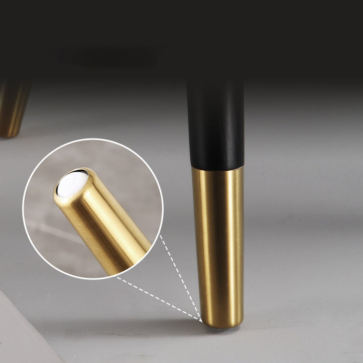 Glam Kitchen Dining Chairs Faux Leather Side Chairs with Wood Legs