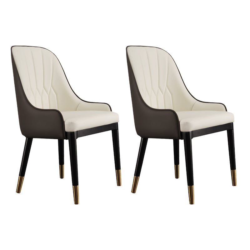 Glam Kitchen Dining Chairs Faux Leather Side Chairs for Kitchen