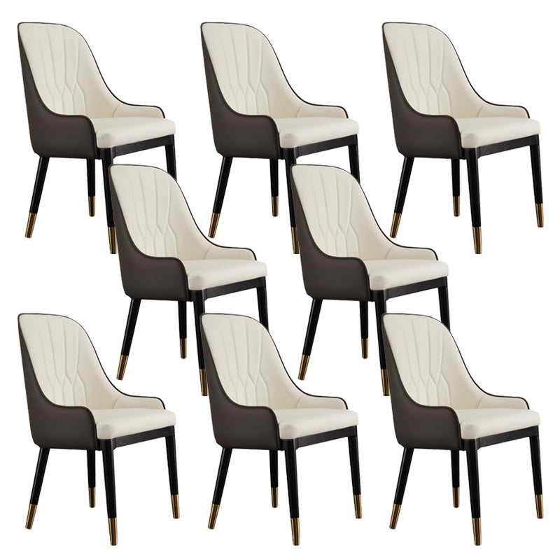 Glam Kitchen Dining Chairs Faux Leather Side Chairs for Kitchen