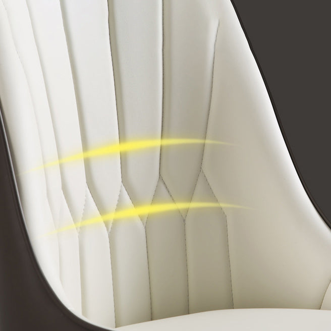 Glam Kitchen Dining Chairs Faux Leather Side Chairs for Kitchen