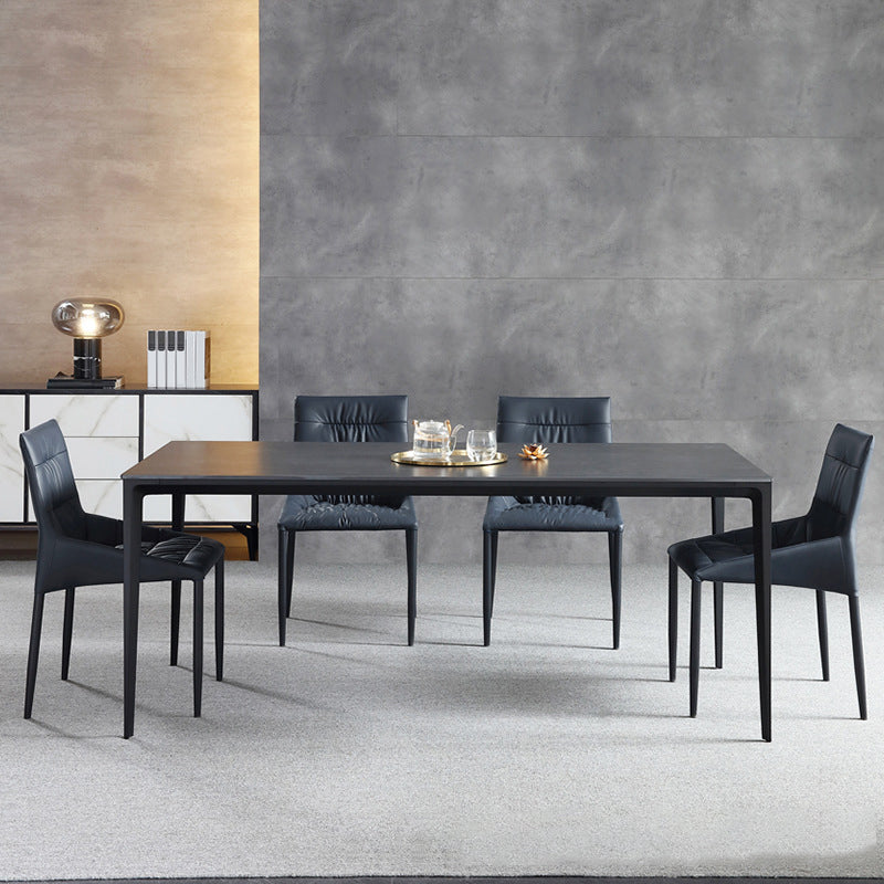 Contemporary Kitchen Dining Chairs Faux Leather Side Chairs in Blue