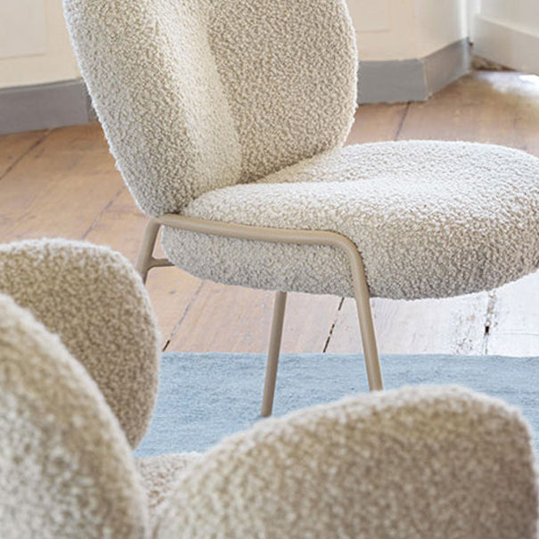 Contemporary Kitchen Dining Chairs Upholstered Side Chairs with Metal Base