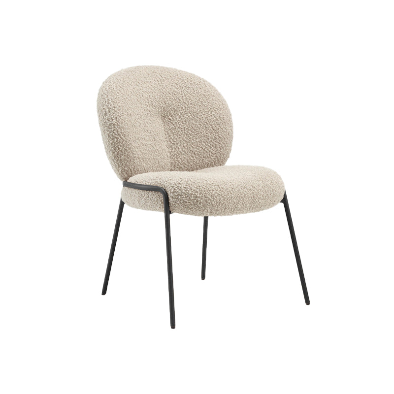 Contemporary Kitchen Dining Chairs Upholstered Side Chairs with Metal Base