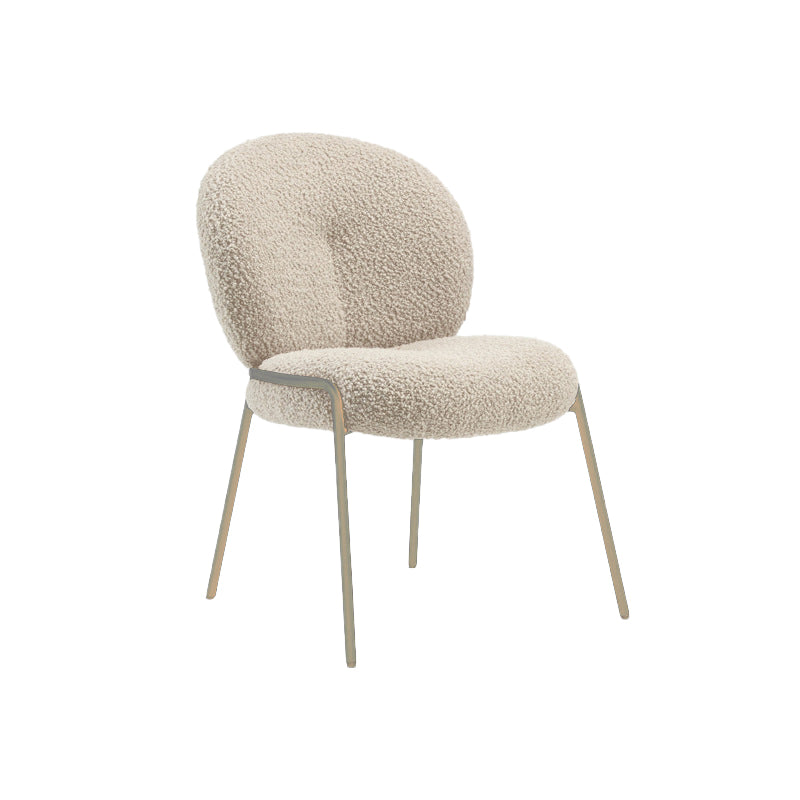 Contemporary Kitchen Dining Chairs Upholstered Side Chairs with Metal Base