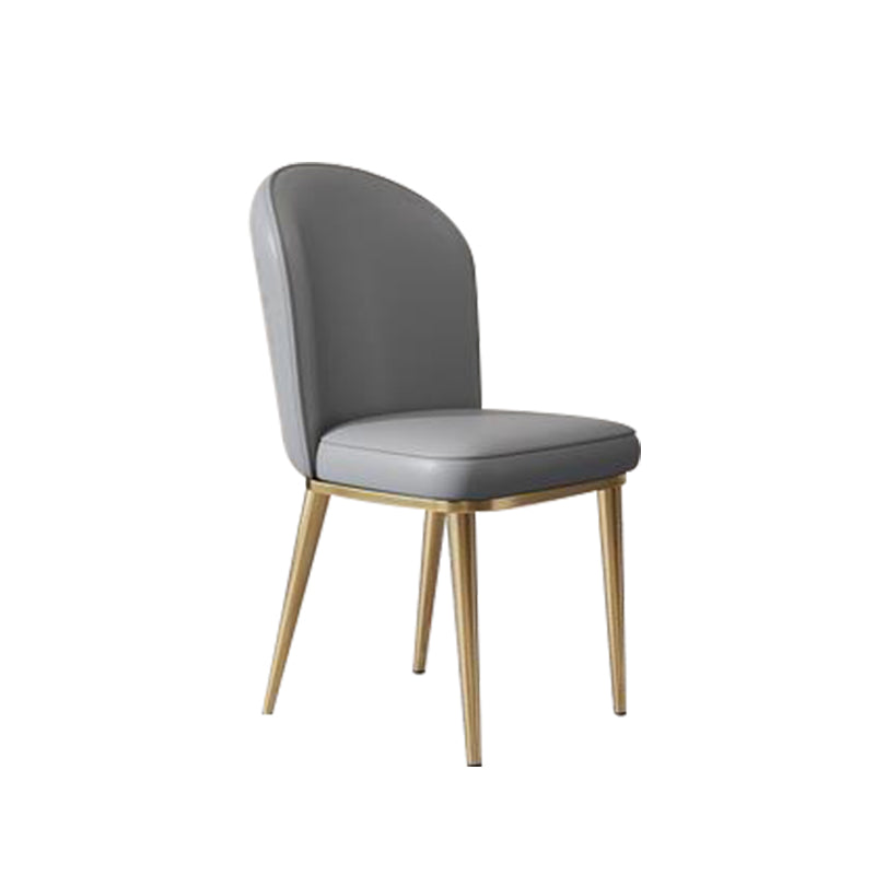 Kitchen Dining Chairs Faux Leather Side Chairs with Gold Metal Legs