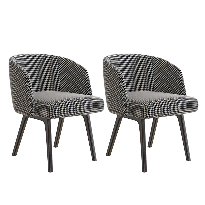 Contemporary Kitchen Dining Arm Chair Upholstered Side Chair with Wood Legs