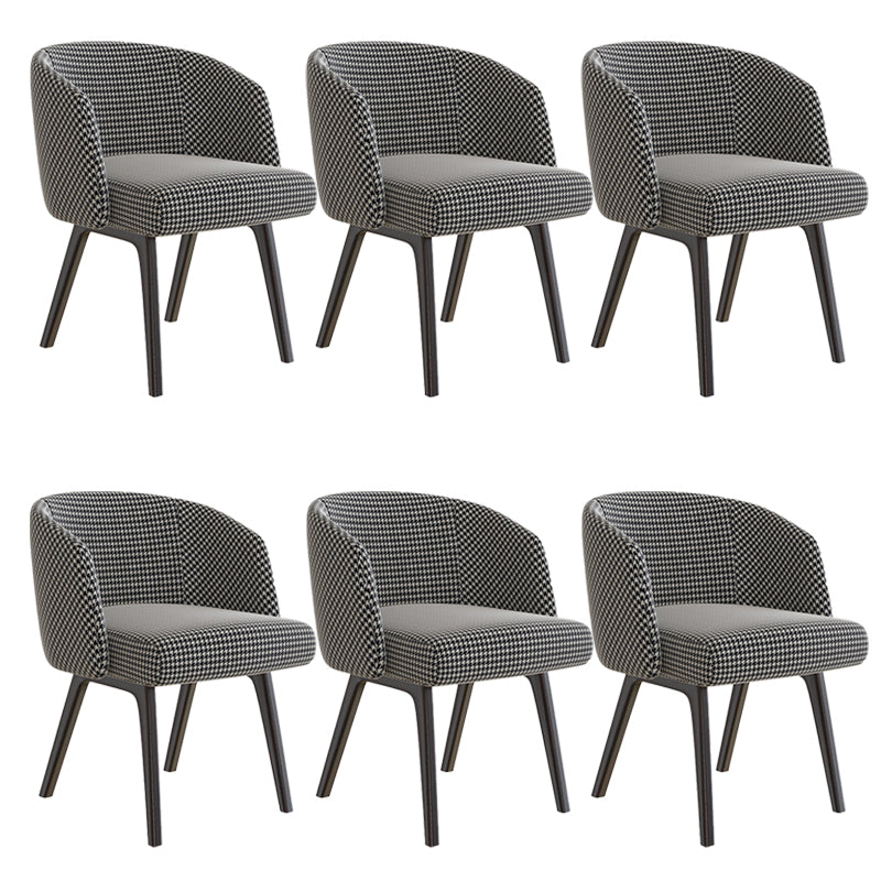 Contemporary Kitchen Dining Arm Chair Upholstered Side Chair with Wood Legs