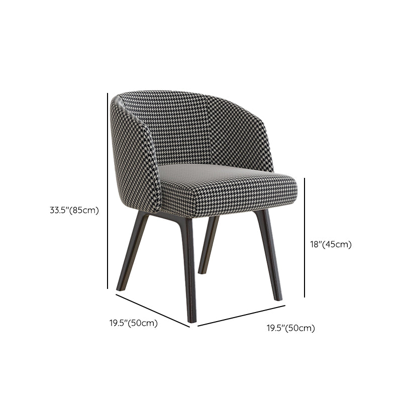 Contemporary Kitchen Dining Arm Chair Upholstered Side Chair with Wood Legs