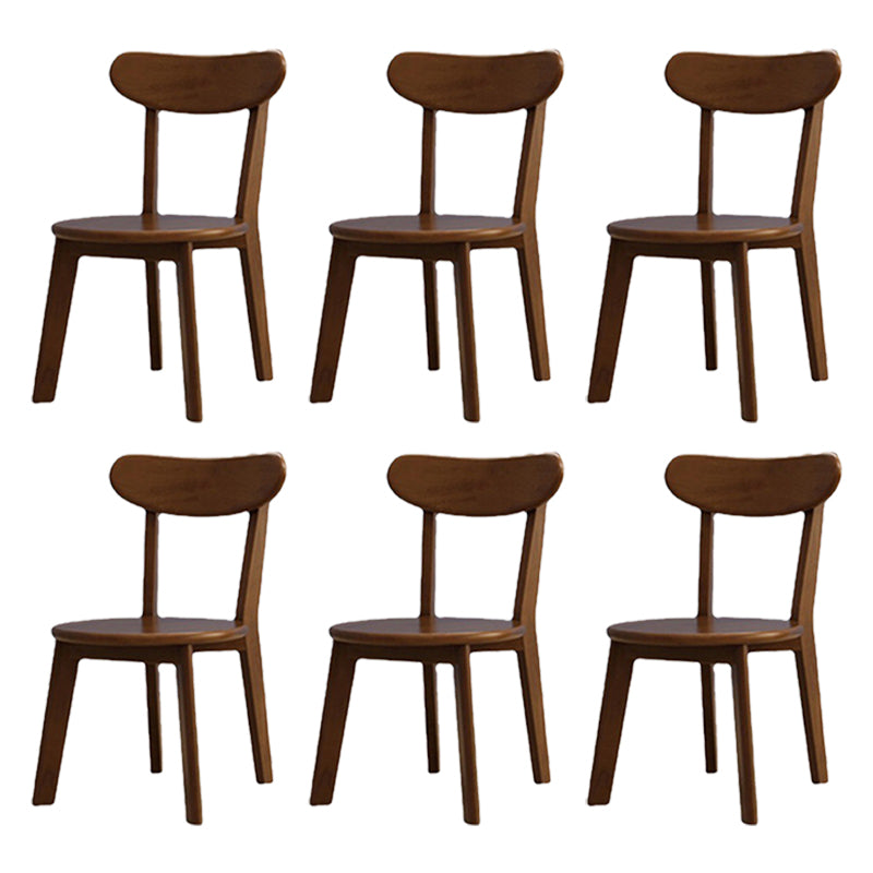 Traditional Kitchen Dining Chairs Wood Armless Dining Chairs