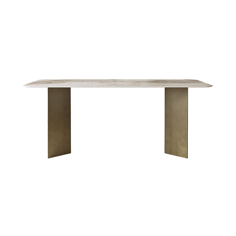 Sintered Stone Dining Table Set 1/5/7 Pcs Rectangle Dining Table and Linen Dining Chairs