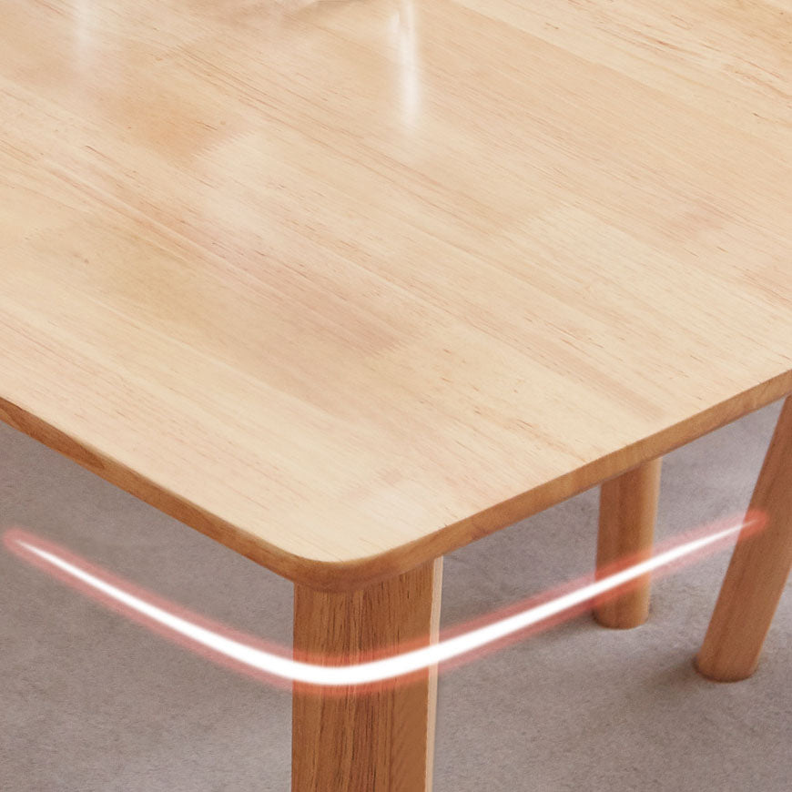 Modern 1/2/5 Pieces Dining Set Rectangle Rubber Wood Dining Table for Dining Room