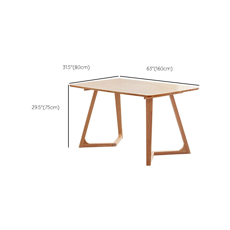 Modern 1/2/5 Pieces Dining Set Rectangle Rubber Wood Dining Table for Dining Room