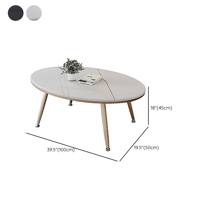 Glam Slate Geometric Coffee Table 17.7" H 1 Single Cocktail Table with Storage