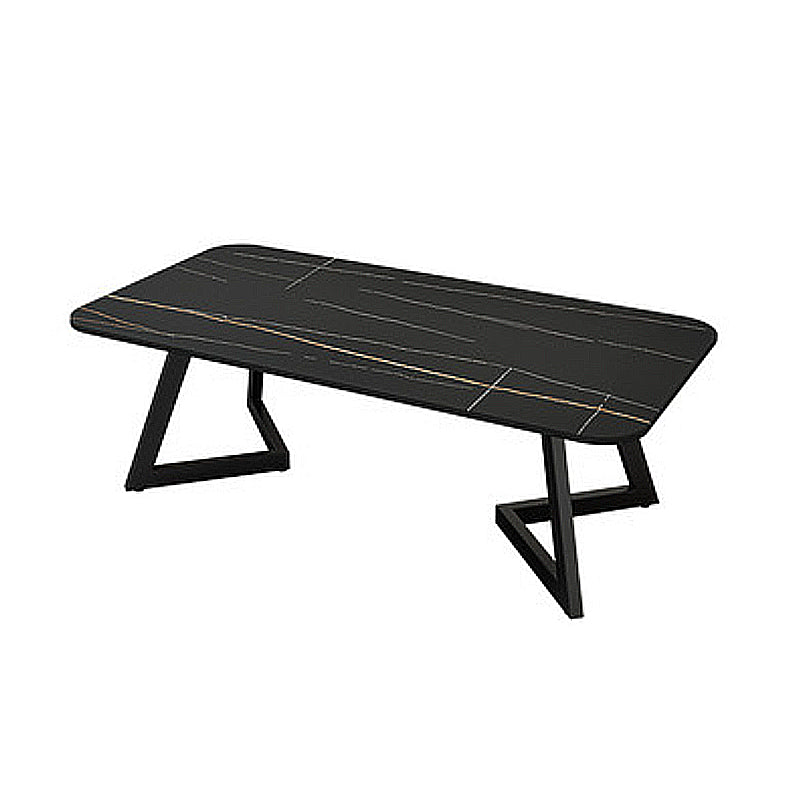 Luxurious Rectangular Slate Top Coffee Cocktail Table - 17.7" H