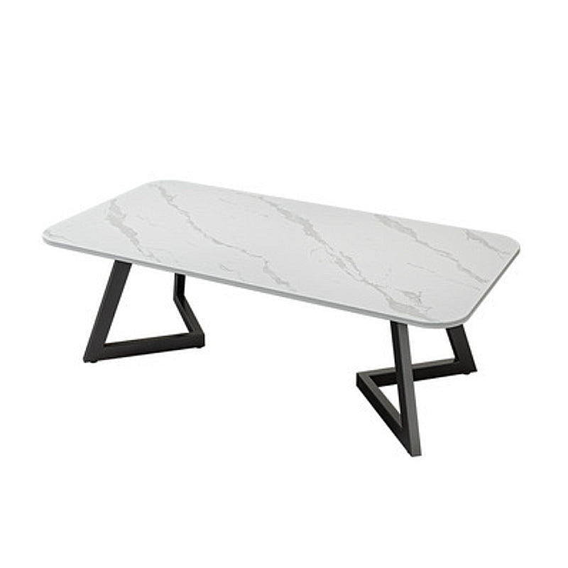 Luxurious Rectangular Slate Top Coffee Cocktail Table - 17.7" H