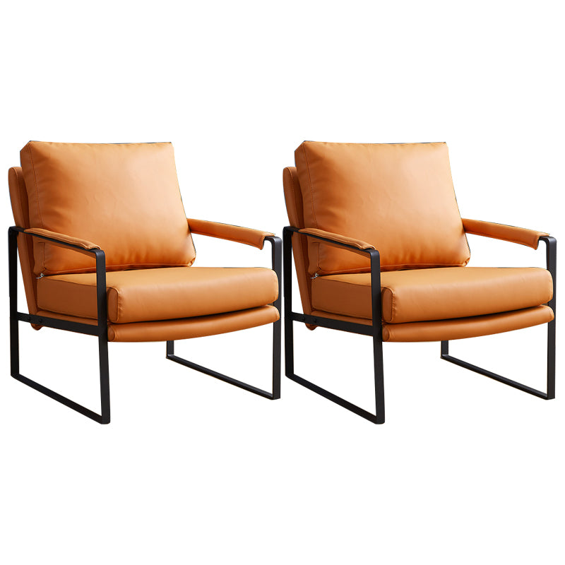 Industrial Arms Included Chair 28.34" Wide Pillow Back Square Arm Chair