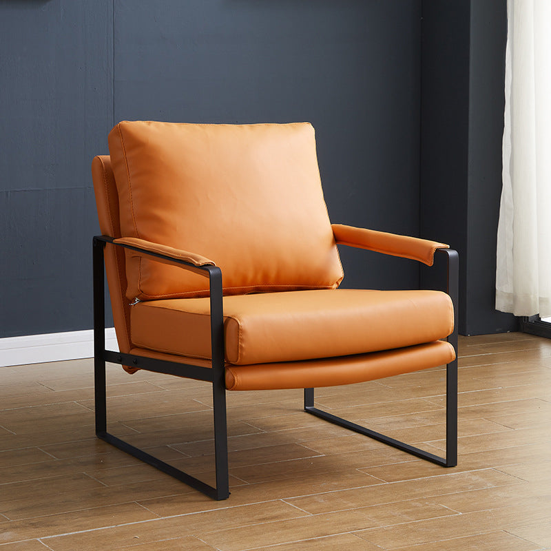 Industrial Arms Included Chair 28.34" Wide Pillow Back Square Arm Chair