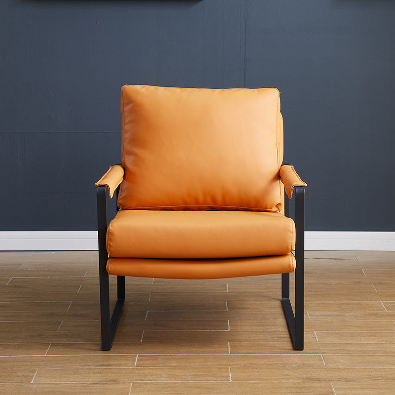 Industrial Arms Included Chair 28.34" Wide Pillow Back Square Arm Chair