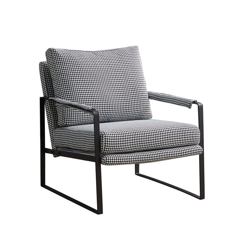 Industrial Arms Included Chair 28.34" Wide Pillow Back Square Arm Chair