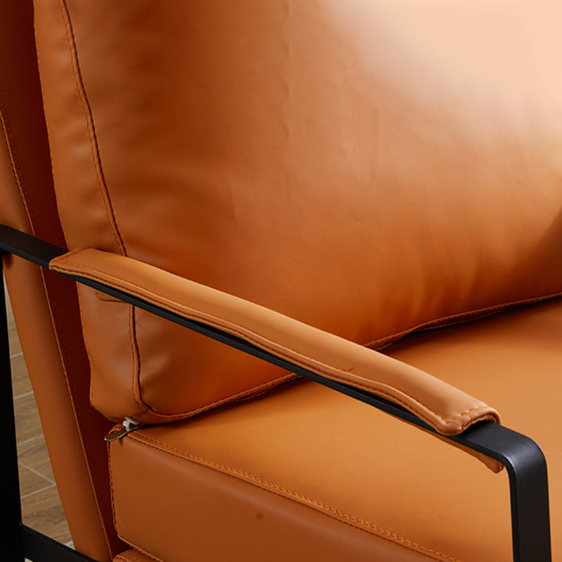 Industrial Arms Included Chair 28.34" Wide Pillow Back Square Arm Chair