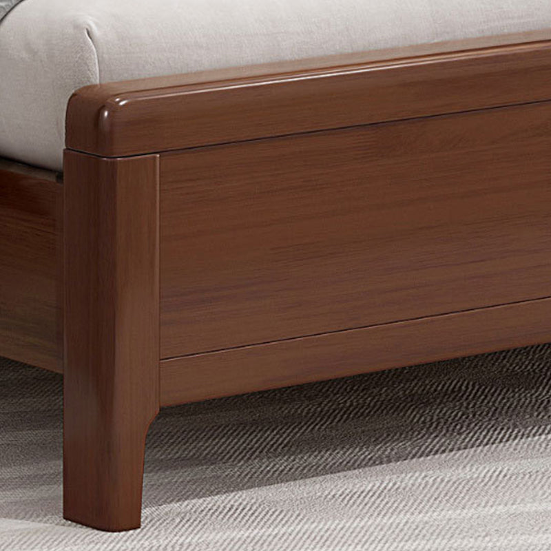 Upholstered Headboard Standard Bed Modern Rubberwood and Sleigh Bed