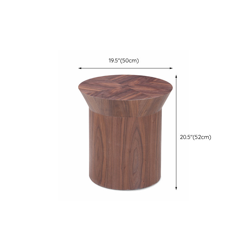 Contemporary Solid Wood Living Room Round/Square Pedestal End Table