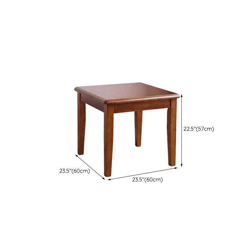 Traditional Table Solid Wood 4 Legs Living Room Side End Table
