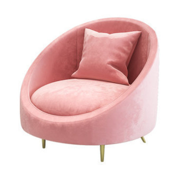 Contemporary Velvet Sofa with Sloped Arm and Tight Back for Apartment