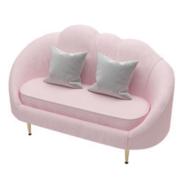 Contemporary Velvet Sofa with Sloped Arm and Tight Back for Apartment