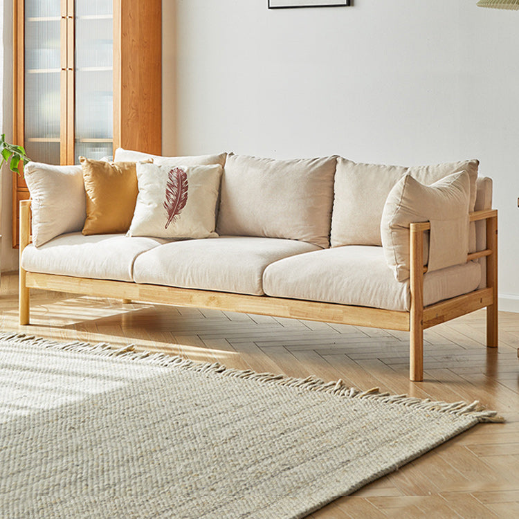 3-Seater 32.67" H Solid Wood Frame Pillow Top Arm Sofa for Living Room