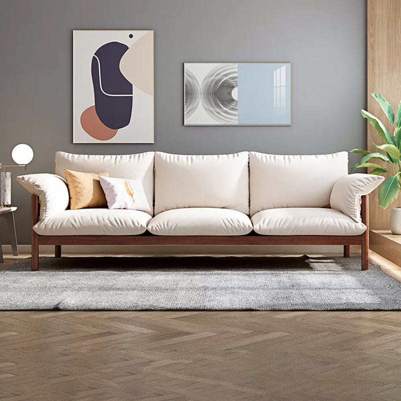 3-Seater 32.67" H Solid Wood Frame Pillow Top Arm Sofa for Living Room