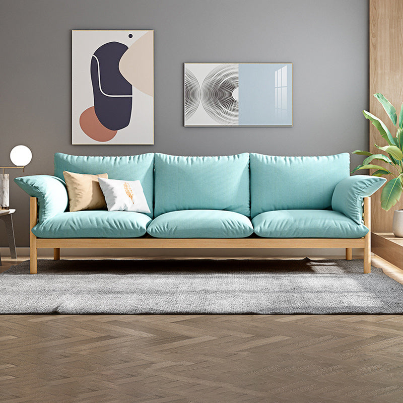 3-Seater 32.67" H Solid Wood Frame Pillow Top Arm Sofa for Living Room