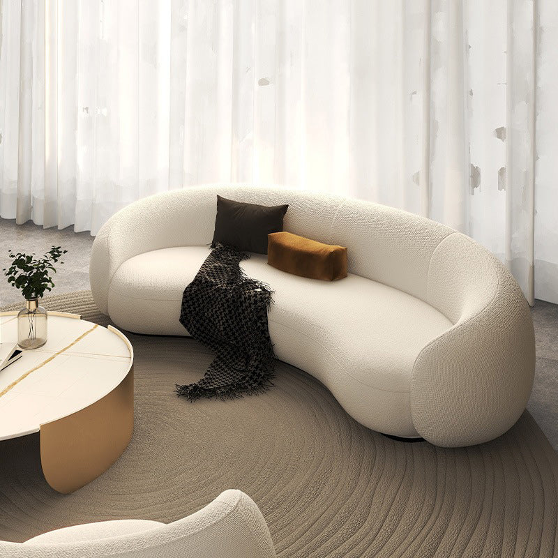 Contemporary Velvet/Wool Sofa with Tuxedo Arm and Tight Back