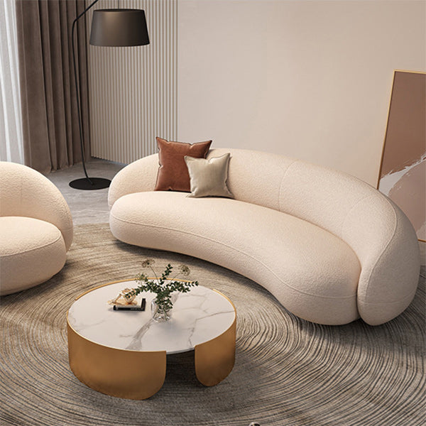 Contemporary Velvet/Wool Sofa with Tuxedo Arm and Tight Back