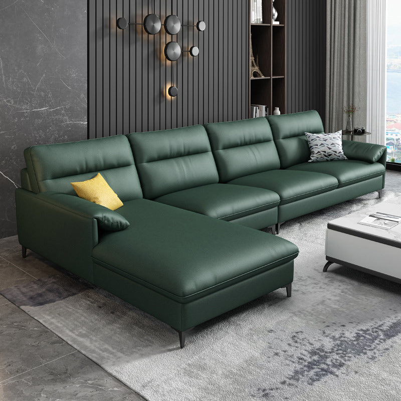 Modern Stain-resistant L-shape Sectional 4-seater Pillow Top Arm Sectional