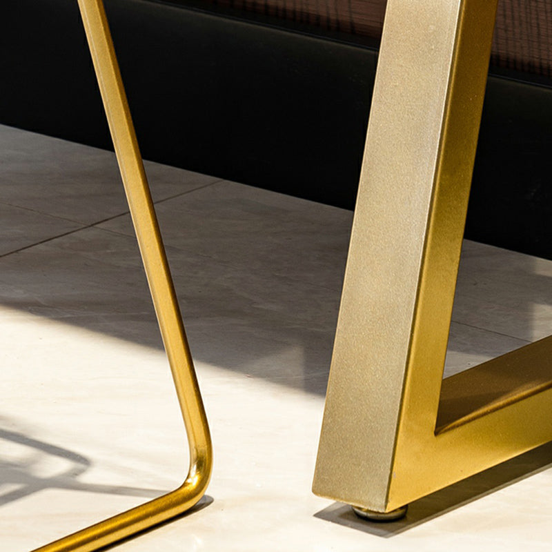 Glam Rectangular Pub Table Set 1/4 Pieces Bar Stool and Table Set