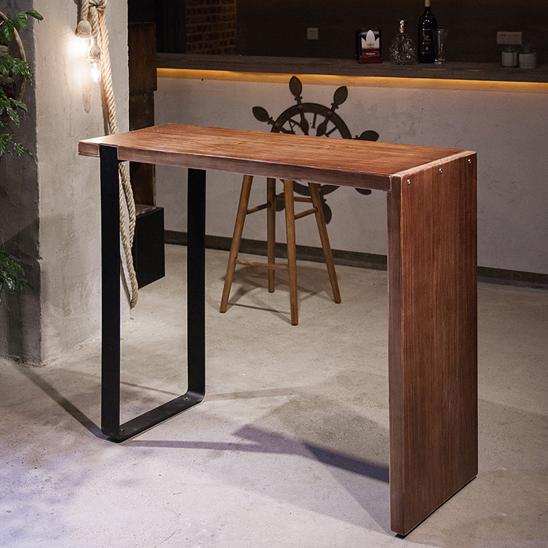 Rectangle Bar Table Set Modern 1/2/3 Pieces Solid Wood Counter Height Set