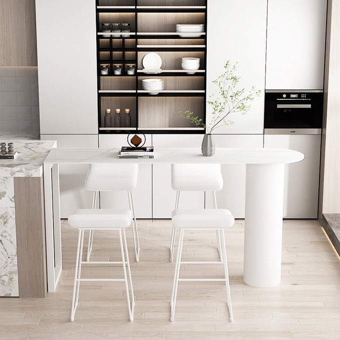 Modern Stone Bar Table Set 1/3/5 Pieces Fixed Counter Height Set