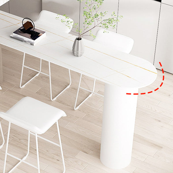 Modern Stone Bar Table Set 1/3/5 Pieces Fixed Counter Height Set